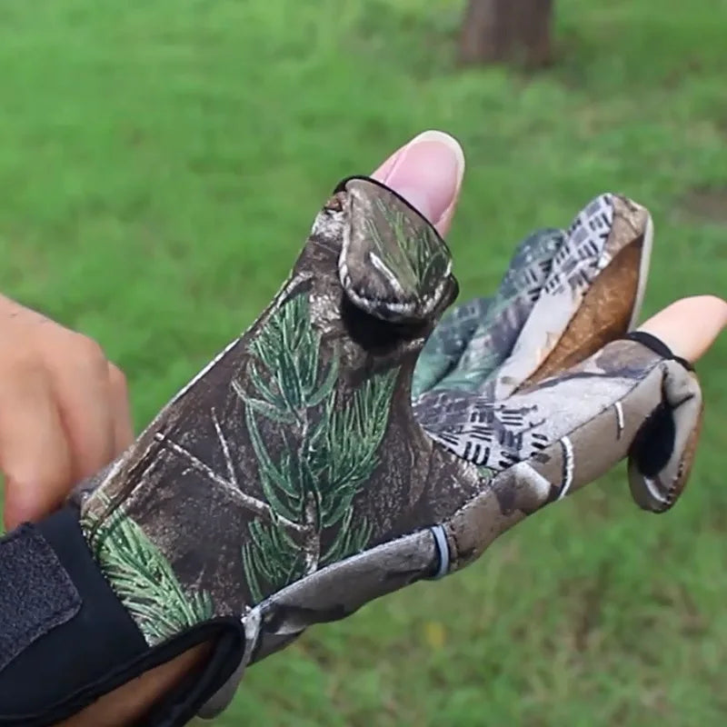 Two Fingers Off Anti-Slip Hunting Gloves