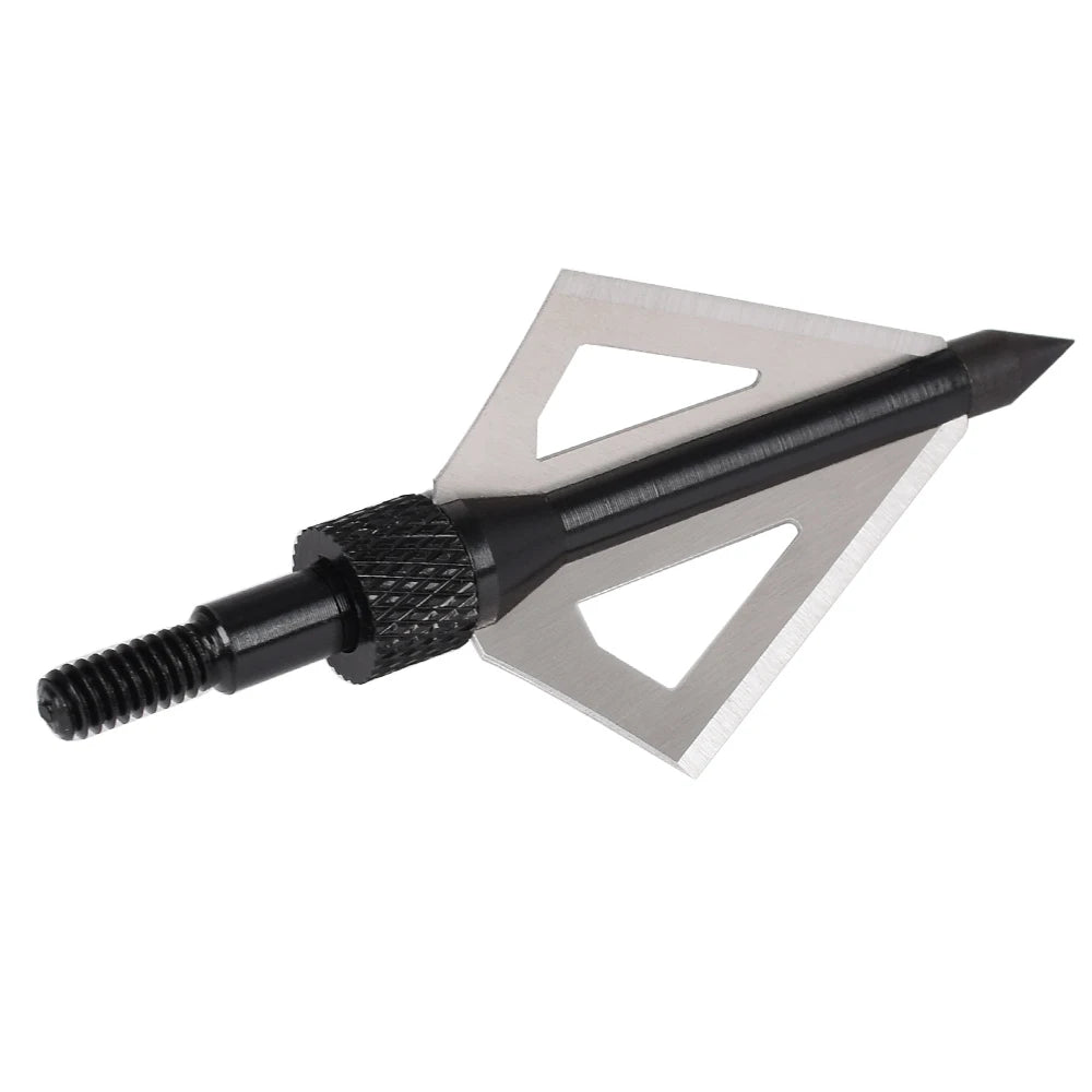 12Pcs 100 Grain Broadhead Black 3 Blades