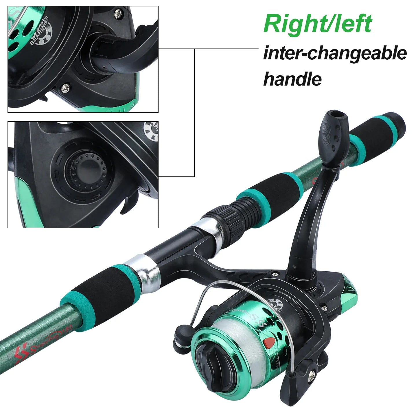 Fishing Rod and Reel Combo1.8M Telescopic Rod with Full Fishing Kit